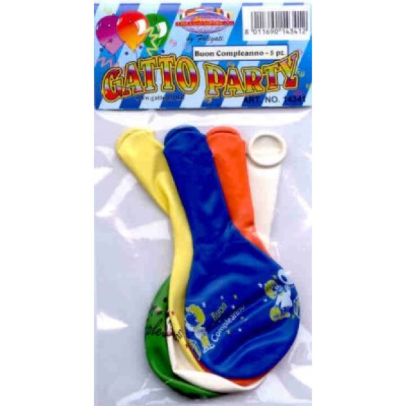PALLONCINI "BUON COMPLEANNO" - COLORI ASSORTITI
