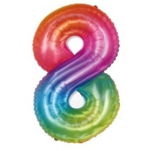 PALLONCINO MYLAR COLORATO - NUMERO 8