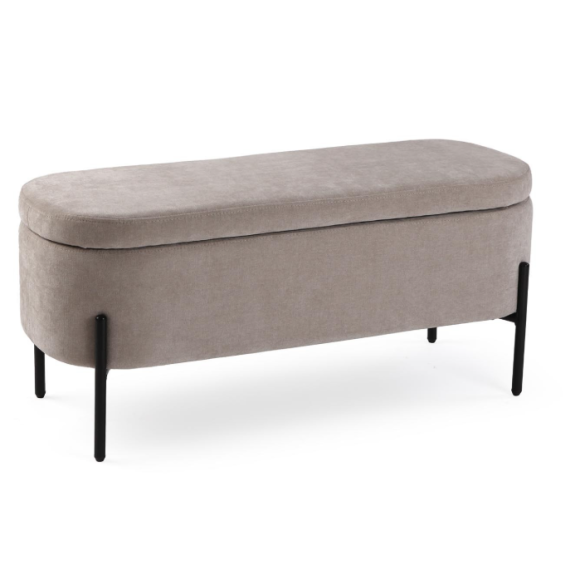 PANCA TERMINALE DEL LETTO IMBOTTITA BEIGE VERSA PANCA TERMINALE DEL LETTO IMBOTTITA BEIGE VERSA