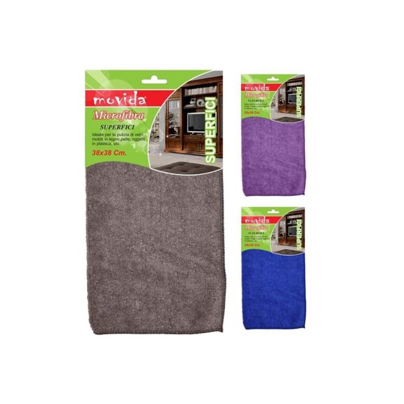 PANNO MICROFIBRA MOVIDA 38X38 CM - COLORI ASSORTITI 