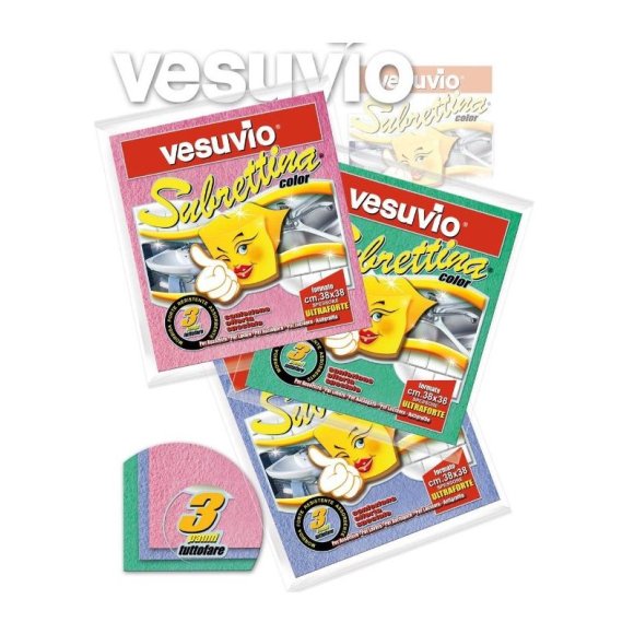 PANNO "SUBRETTINA" VESUVIO 3 PEZZI - COLORI ASSORTITI