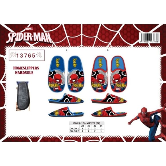 PANTOFOLE SPIDERMAN - DAL 28 AL 34