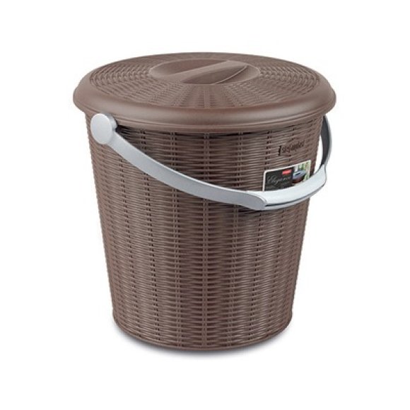 PATTUMIERA CON COPERCHIO 10 LITRI - TORTORA