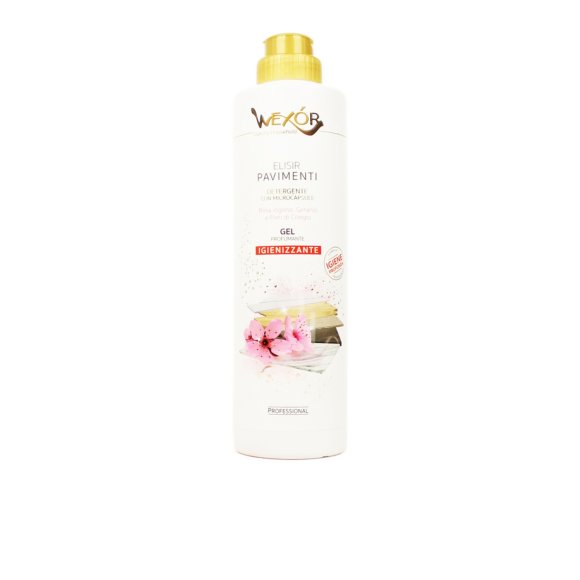 WEXOR ELISIR PAVIMENTI DETERGENTE GEL PROFUMANTE IGIENIZZANTE CON MICROCAPSULE ROSA INGLESE, GERANIO E FIORI DI CILIEGIO 750 ML