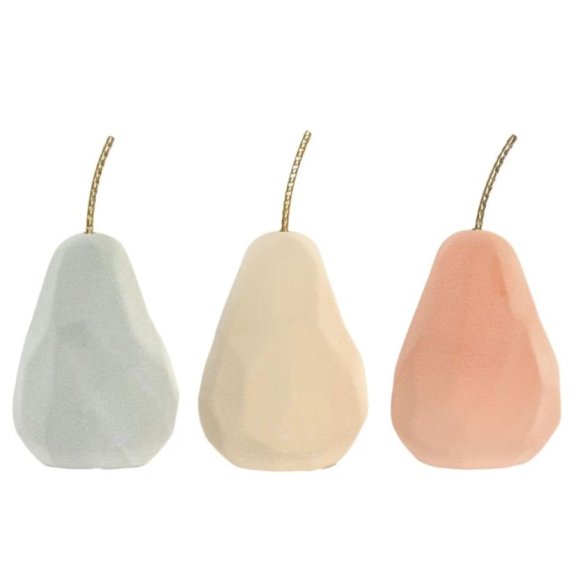 FIGURA PORCELLANA METALLO PERA 3MOD