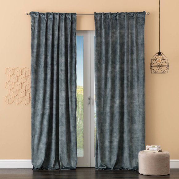 RIVIERA TENDA IN VELLUTO GOODLY 130X290 - PETROLIO