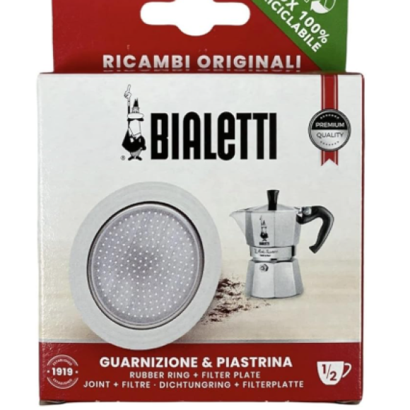 BIALETTI - GUARNIZIONE + PIASTRA MOKINA 1/2 TAZZA