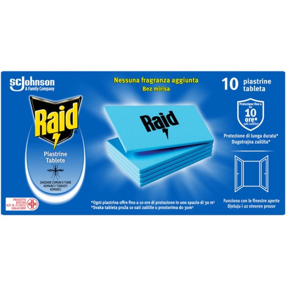 RAID INSETTICIDA PIASTRINE - 10 PEZZI