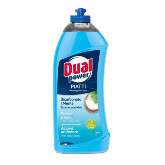 Dual Power Piatti Bicarbonato Detergente Per Piatti Al Profumo Di Bicarbonato 1L
