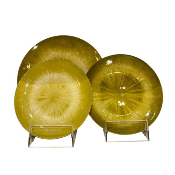 SERVIZIO 18 PIATTI IN CERAMICA - VERDE 