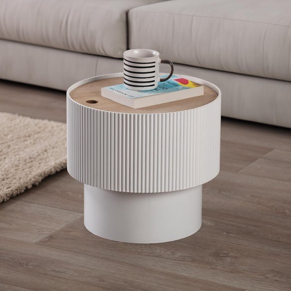 TAVOLINO ROTONDO - BIANCO 