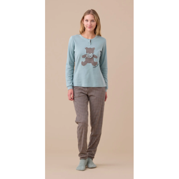 NOI DI NOTTE-Pigiama Donna Caldo Cotone Articolo Pidi FA9244