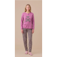 NOI DI NOTTE-Pigiama Donna Caldo Cotone Articolo Pidi FA9244