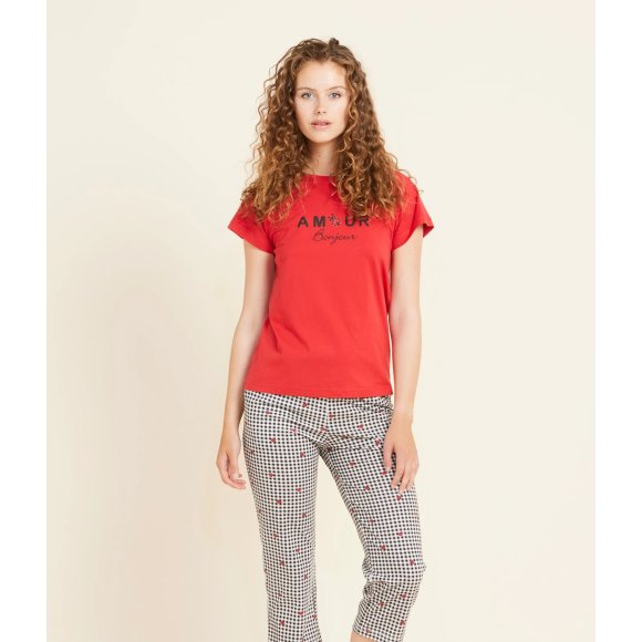 NOIDINOTTE - PIGIAMA DONNA COD.FA8151 MANICA CORTA