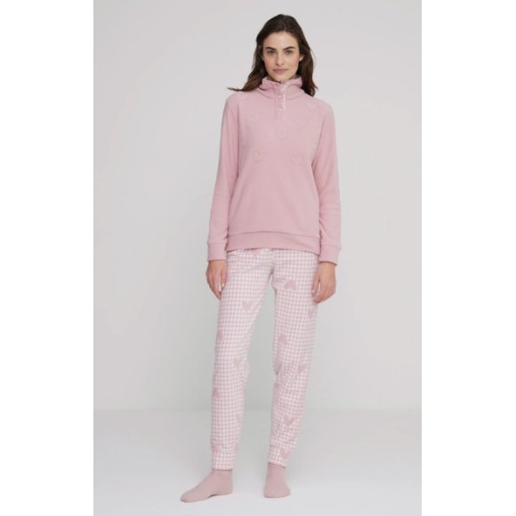 NOIDINOTTE - PIGIAMA DONNA MICROPILE COD.FA8773PB402 - BLU