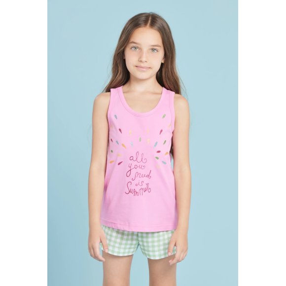 NOIDINOTTE - PIGIAMA BAMBINA SPALLA LARGA COD. FE2246 - COLORI ASSORTITI