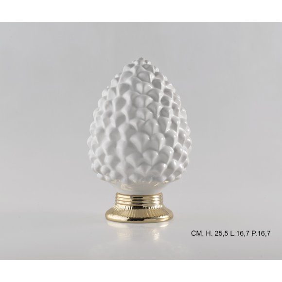 PIGNA IN PORCELLANA CON BASE ORO - 25 CM