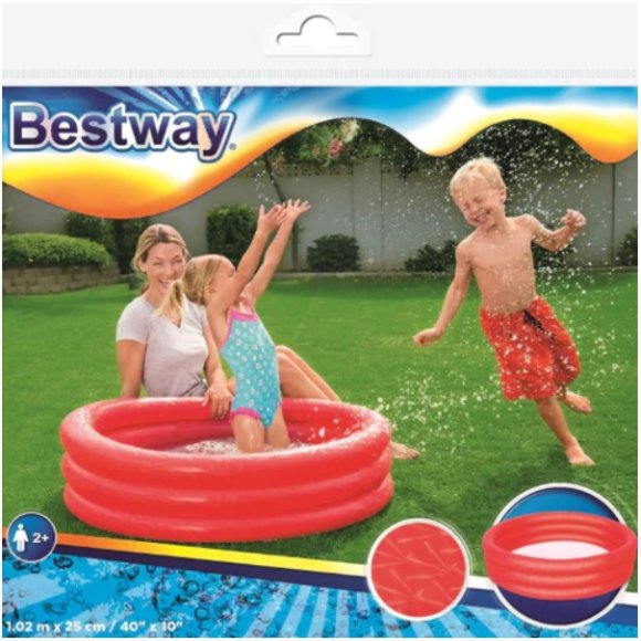 PISCINA BAMBINI 3 ANELLI 102x25 CM - COLORI ASSORTITI