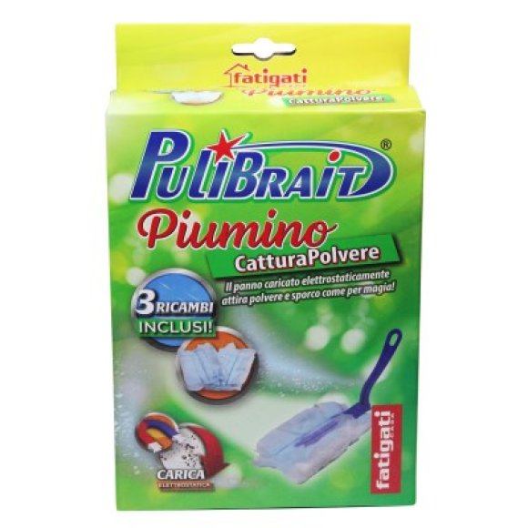 PIUMINO CATTURAPOLVERE CON MANICO + 3 RICAMBI