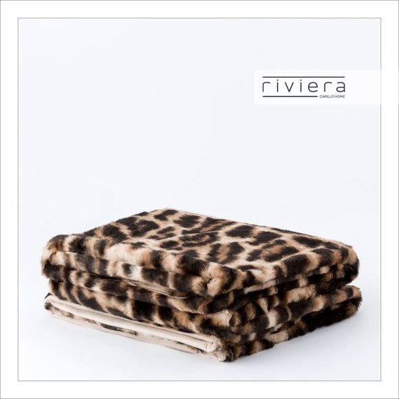 RIVIERA - PLAID "HYGGE" - ANIMALIER LEOPARDATO
