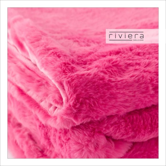 RIVIERA - PLAID SINGOLO "HYGGE" - ROSA CARAMELLA 