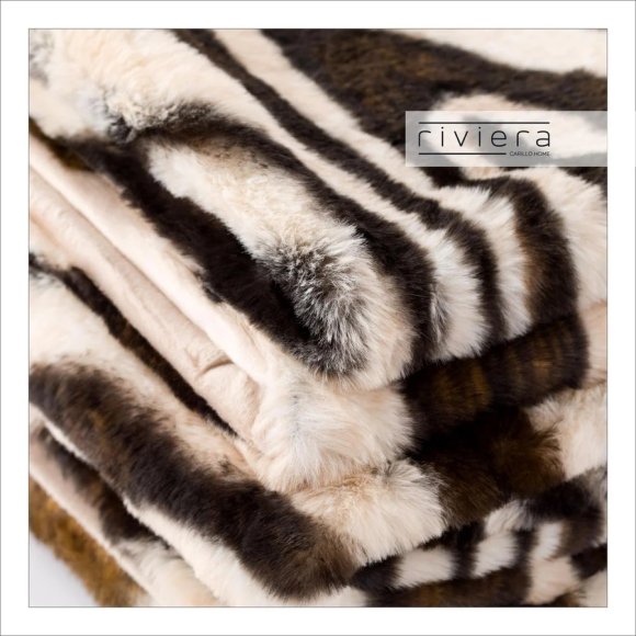 RIVIERA - PLAID SINGOLO "HYGGE" - ANIMALIER ZEBRA 