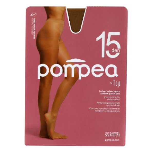 POMPEA CALZE TOP 15 AMBRATO