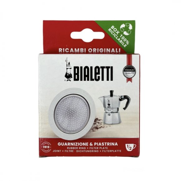 BIALETTI - GUARNIZIONE + PIASTRA MOKINA 1/2 TAZZA
