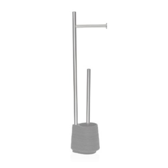 PORTASCOPINO CON PORTAROTOLO - GRIGIO