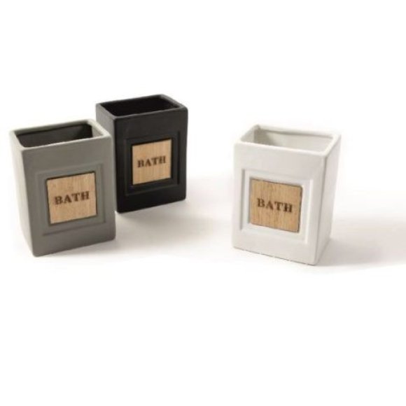 PORTASPAZZOLINI "BATH" IN CERAMICA 