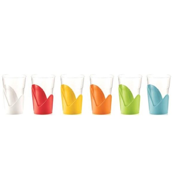 Guzzini - Supporto Bicchiere 6 Pezzi - Colori Assortiti