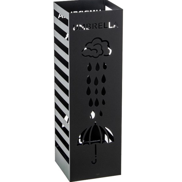 CAMACHO PORTAOMBRELLI QUADRATO METALLO 15,5X15,5X49 CM - NERO CAMACHO PORTAOMBRELLI QUADRATO METALLO 15,5X15,5X49 CM - NERO