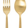 SET 24 POSATE ACCIAIO INOX "ALBA" - ORO OPACO