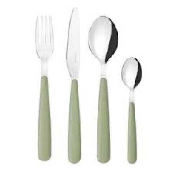 GUZZINI - SET 24 POSATE "POP" - VERDE SALVIA