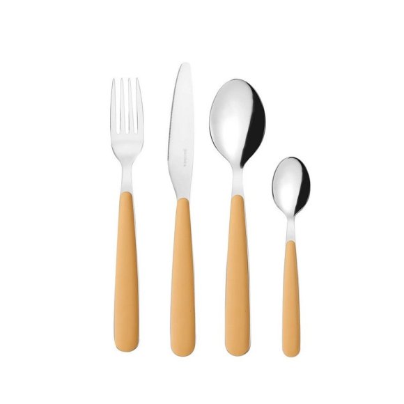 GUZZINI - SET 24 POSATE "POP" - SENAPE