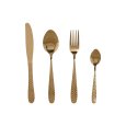 SET 16 POSATE ACCIAIO INOX "SPIGA" - DORATO 