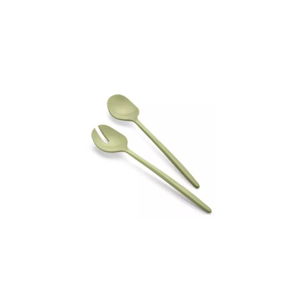 GUZZINI - POSATE INSALATA "TIERRA" - VERDE ALGA