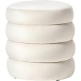POUF VELLUTO "CHEROY" - BEIGE