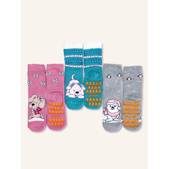 PRISCOTTI - ANTISCIVOLO 3 PEZZI NEONATO - COLORI ASSOTITI