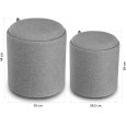 SET 2 PUFS - GRIGIO