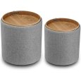 SET 2 PUFS - GRIGIO