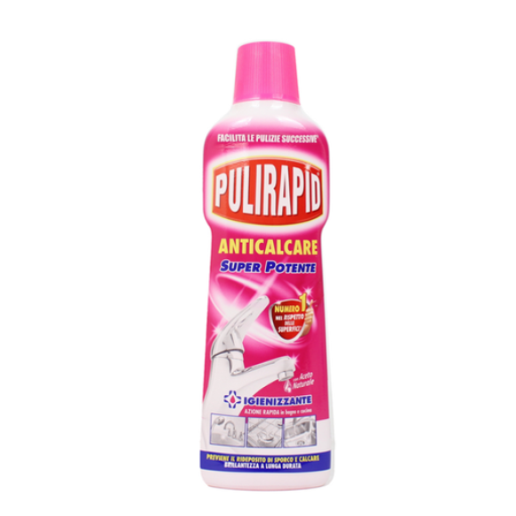 Pulirapid Anticalcare Super Potente - Detergente Igienizzante con Aceto Naturale - 500ML