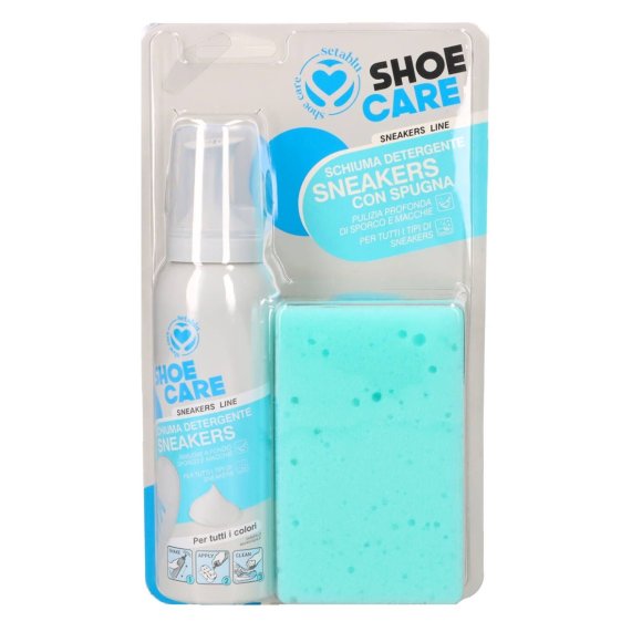 SPRAY PULIZIA SCARPE CON SPUGNA 