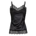 PURA - TOP IN RASO CON PIZZO COD.P0732M - COLORI ASSORTITI