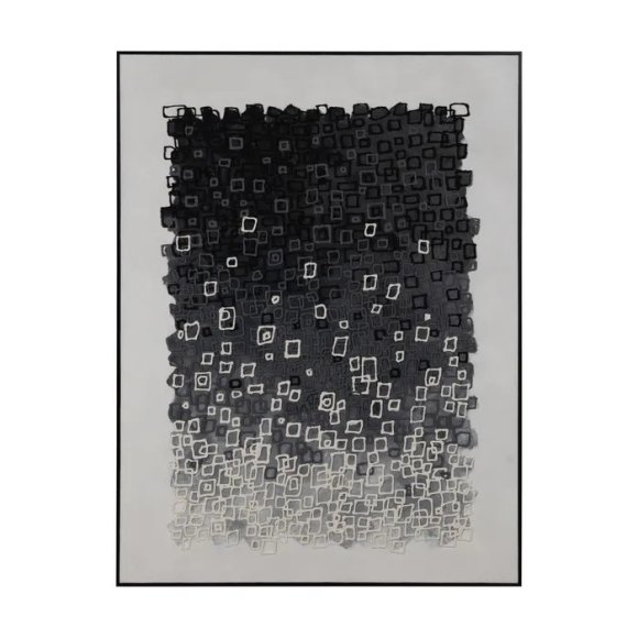 QUADRO ASTRATTO BIANCO E NERO