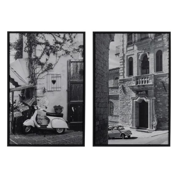 QUADRO PRINT NERO IN LEGNO