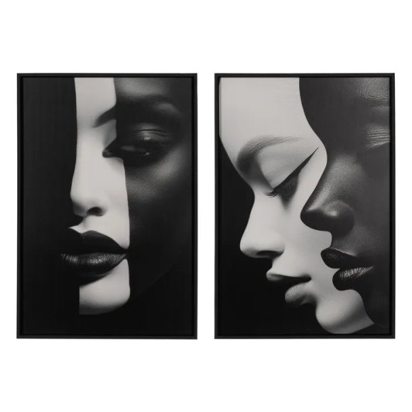 QUADRO PRINT NERO IN LEGNO 