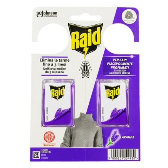 RAID TARME GEL ALLA LAVANDA 2 PEZZI