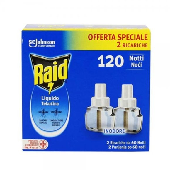 RAID ANTIZANZARE LIQUIDO RICARICA - 120 NOTTI