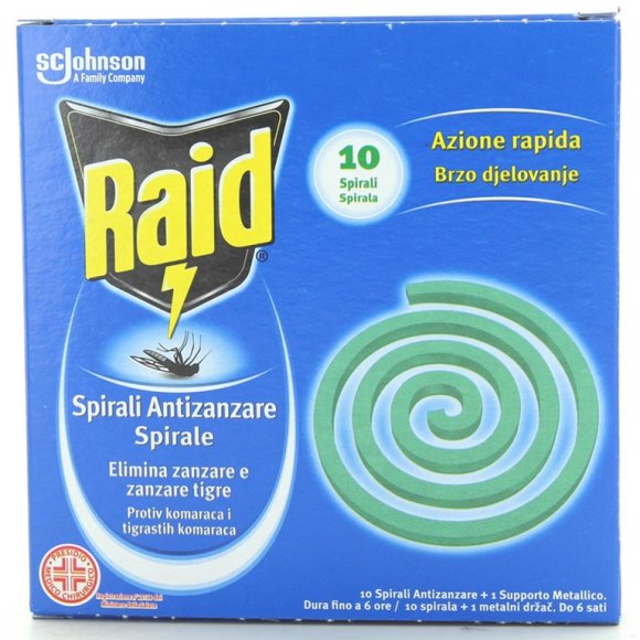 RAID SPIRALI ANTIZANZARE AZIONE RAPIDA - 10 PEZZI
